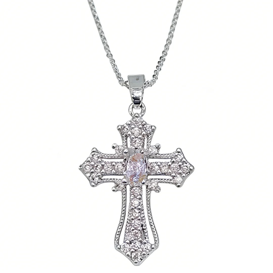 Vintage Cross Necklace, Exquisite Unique Pendant