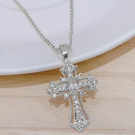 Vintage Cross Necklace, Exquisite Unique Pendant