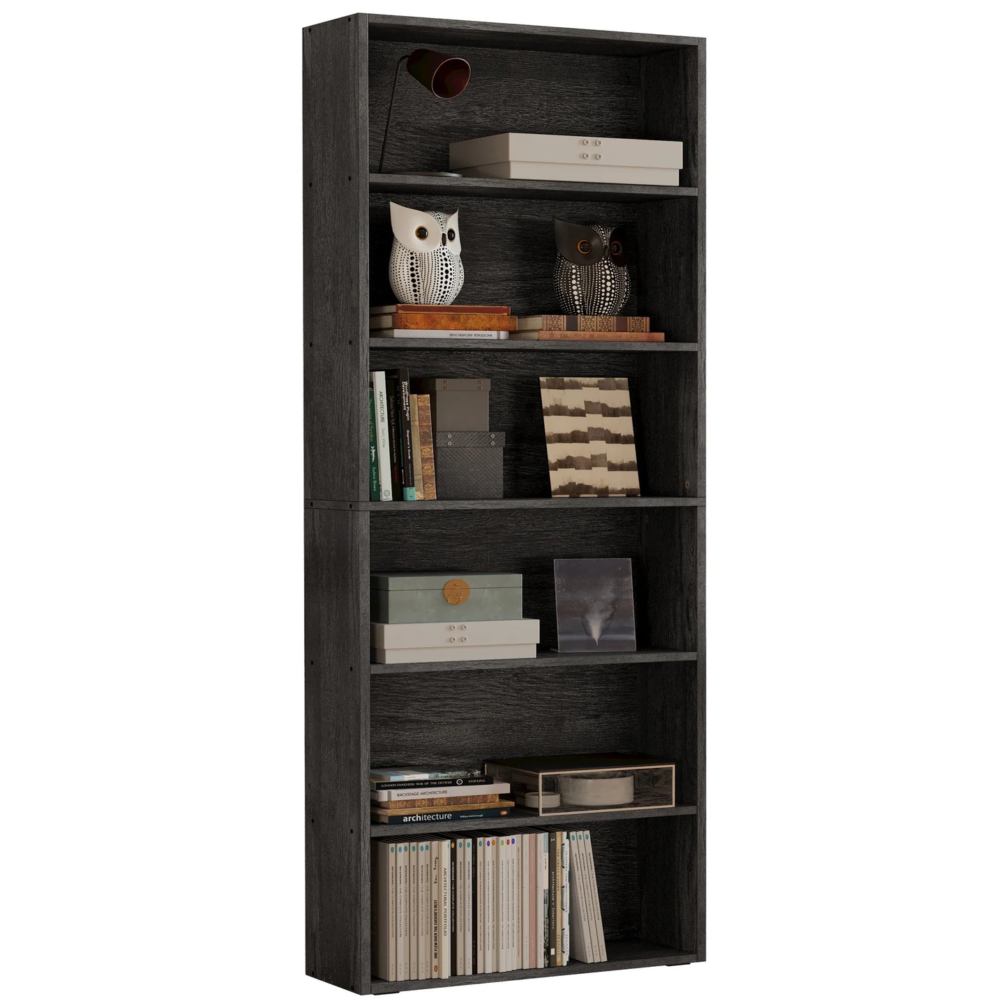 Floor Standing 6 Shelf Display Storage Shelves Bookcase
