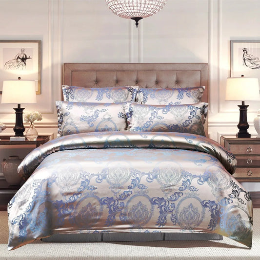 Duvet Cover Set Pillow Case Silk & Glossy