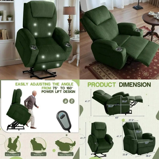 Massage Electric Power Lift Recliner Chair for Seniors
