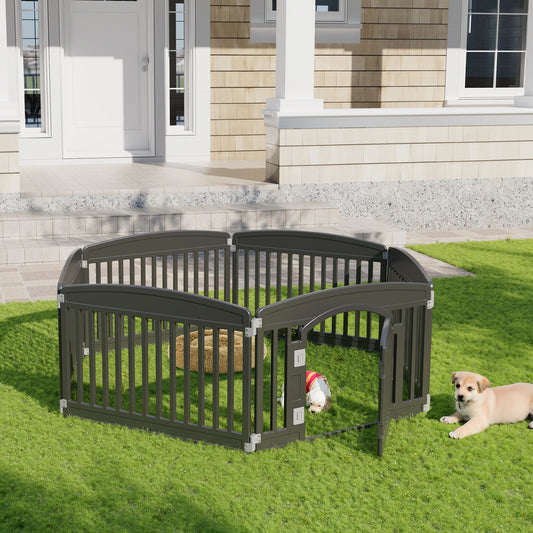Playpen 6 Panel 24IN Expandable Durable Pet Fence for Medium Dogs