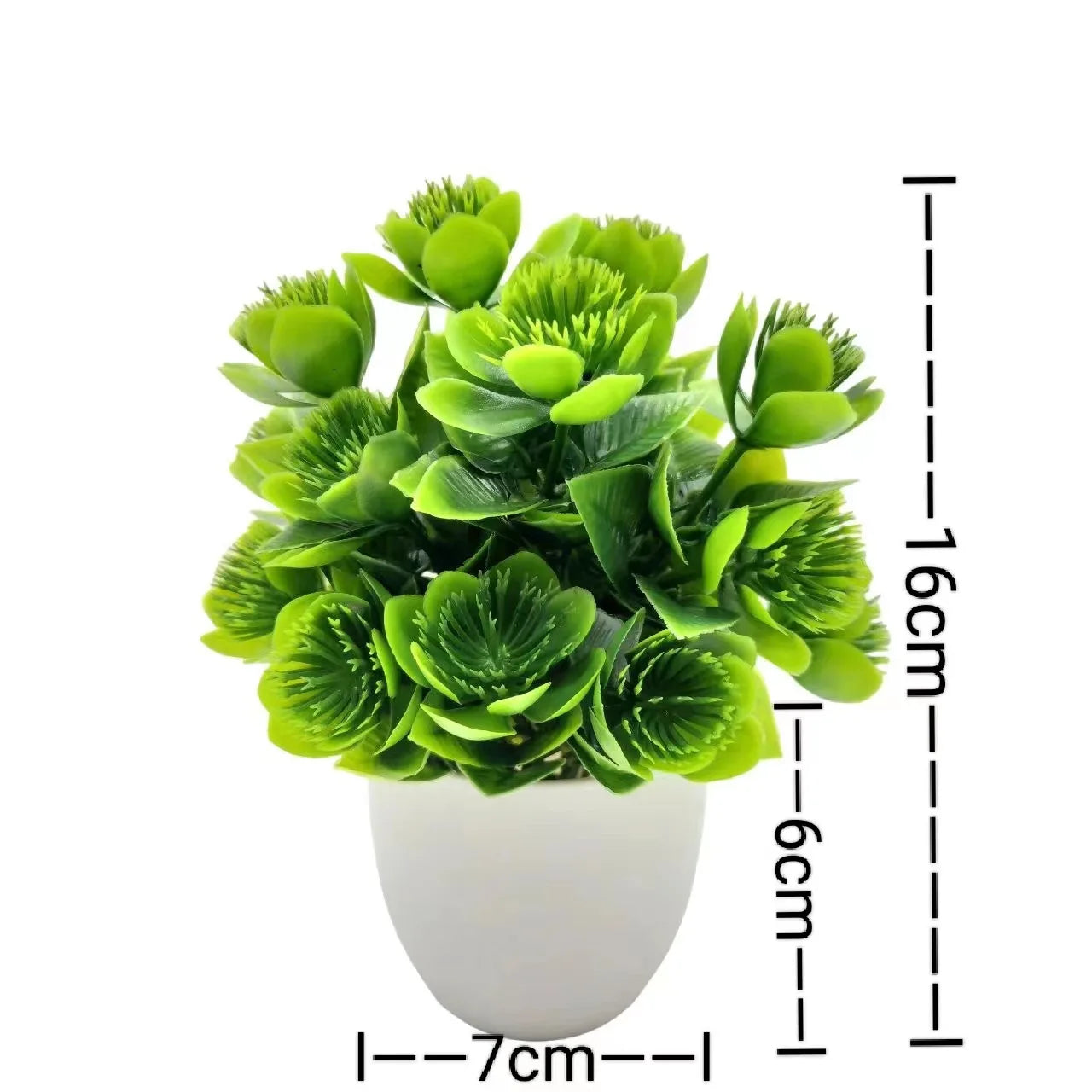 1pc Artificial Plants with Plastics Pots Perfect Greenery