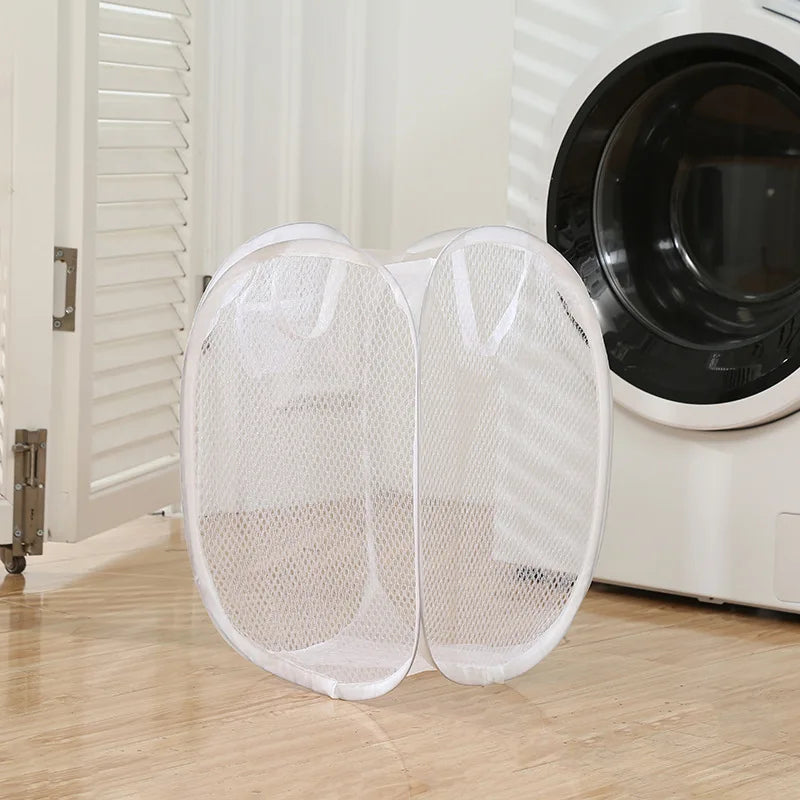 Collapsible Pop-up Mesh Laundry Basket Clothes Hamper