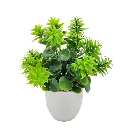 1pc Artificial Plants with Plastics Pots Perfect Greenery