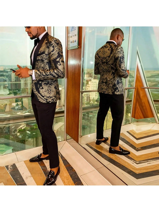 One Button Slim Fit Long Sleeve Jacket Tuxedo
