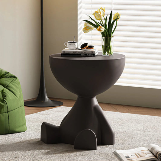1pc Modern Round Coffee Table . Matte Finish