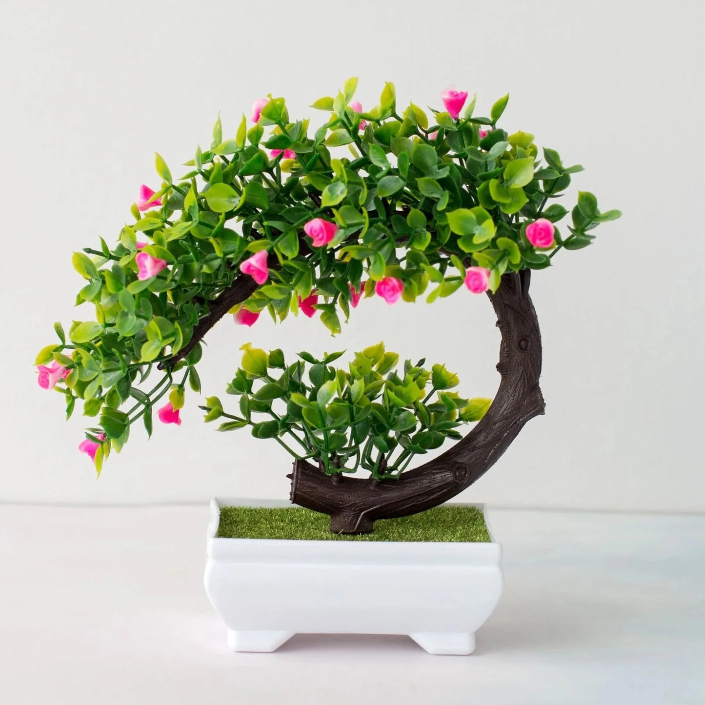 Artificial Bonsai Simulated Tree Fake Flowers