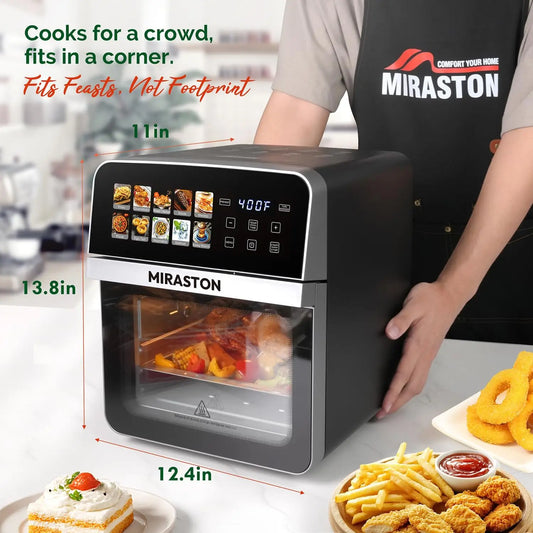 10QT Air Fryer Toaster Oven Combo with Stainless Steel Interior,