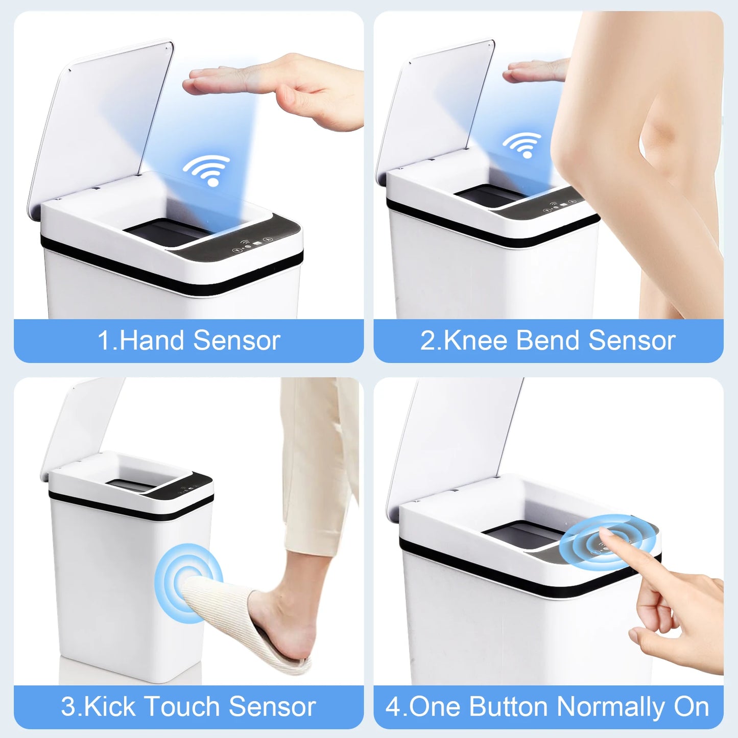 2 Pack Bathroom Automatic Touchless Trash Cans