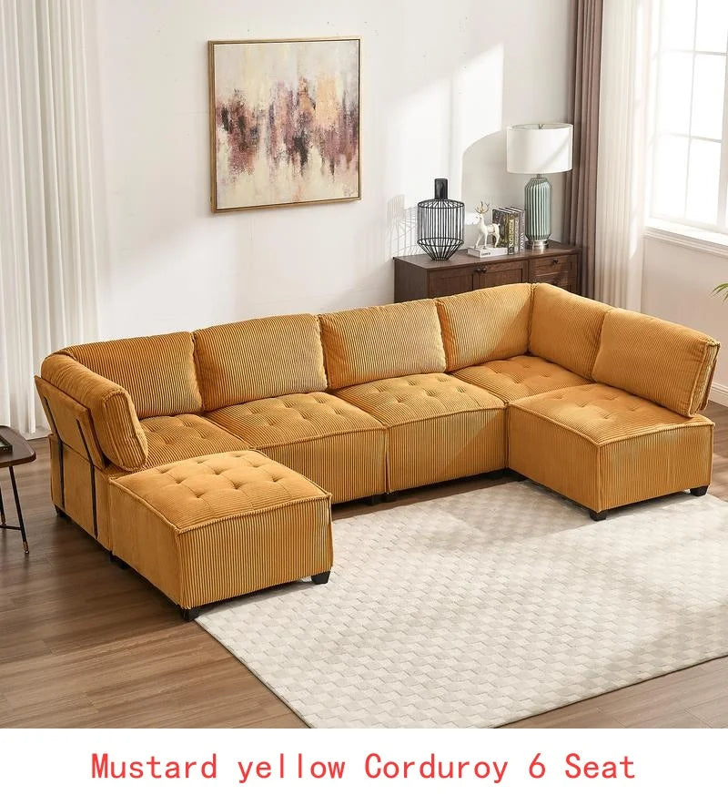 Modular Sectional Sofa With Reversible Chaise,