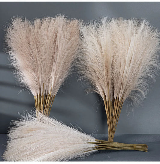 5/10/20PCS Fluffy Pampas Grass Boho Decor Artificial Flower