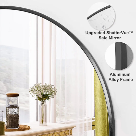 24.2"x24.2" Round Bathroom Wall Mirror,