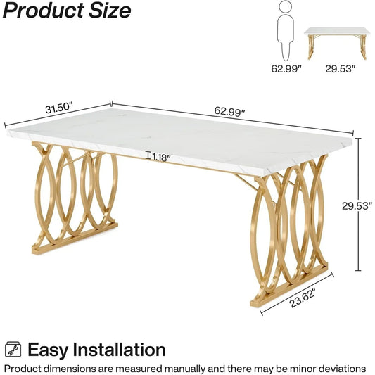Unique Rectangular Dinner Table \ for 4-6 People