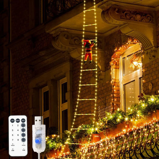 Christmas Decoration LED Santa Claus Climbing