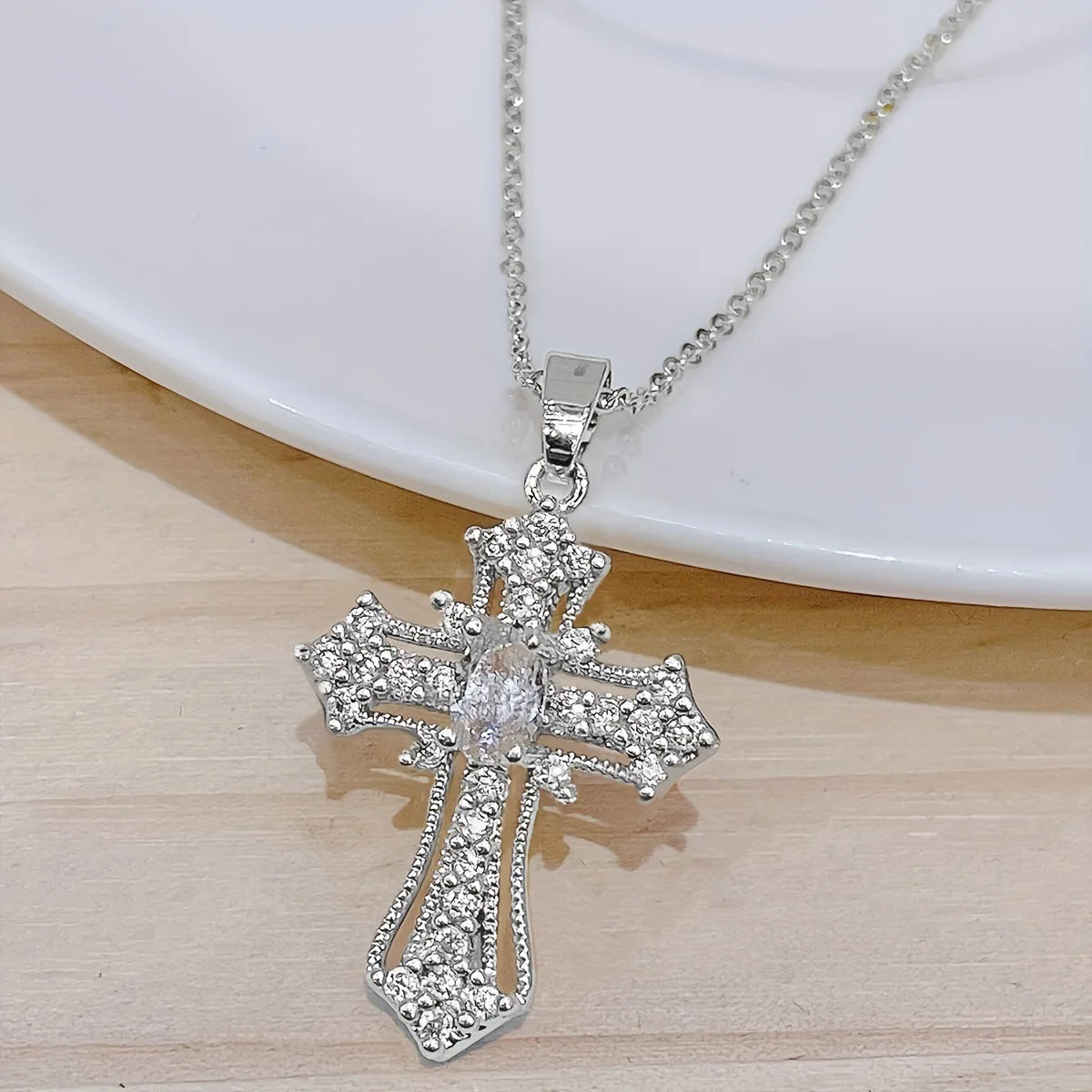 Vintage Cross Necklace, Exquisite Unique Pendant