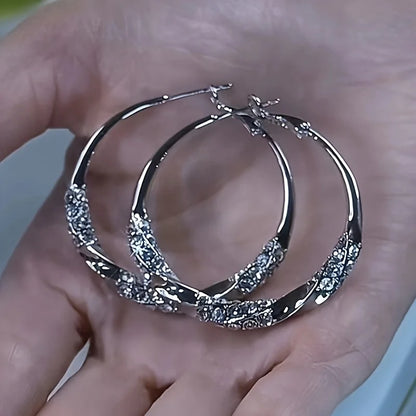 Women's Large Round Earrings - Fashionable round design,