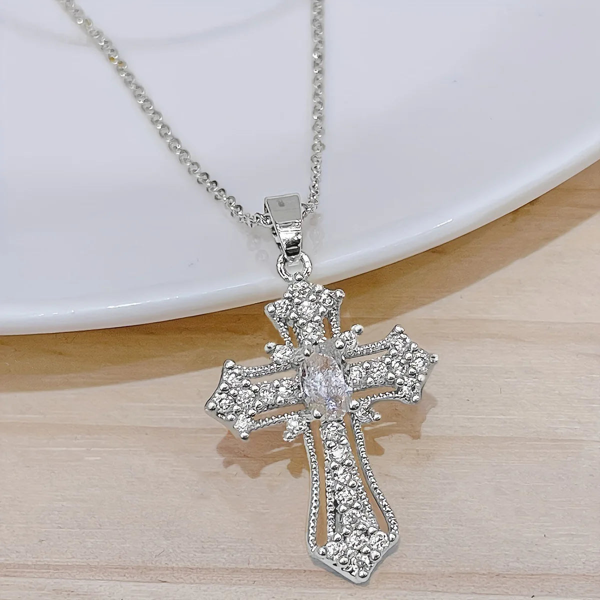 Vintage Cross Necklace, Exquisite Unique Pendant