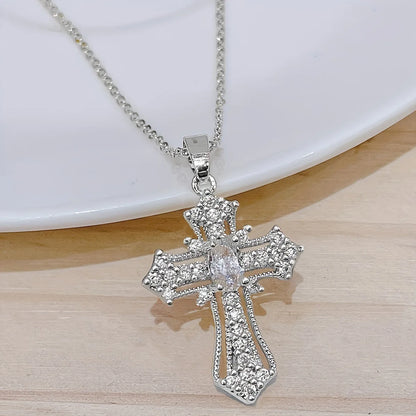 Vintage Cross Necklace, Exquisite Unique Pendant