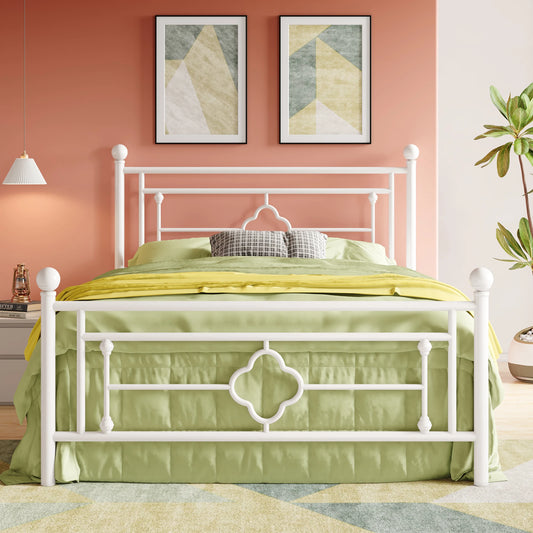 Metal  Frame, Victorian Style, Wrought Iron Headboard  And Footboard