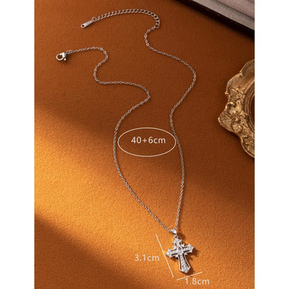 Vintage Cross Necklace, Exquisite Unique Pendant