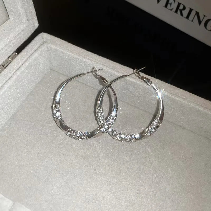 Women's Large Round Earrings - Fashionable round design,