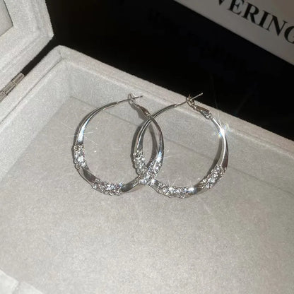 Women's Large Round Earrings - Fashionable round design,