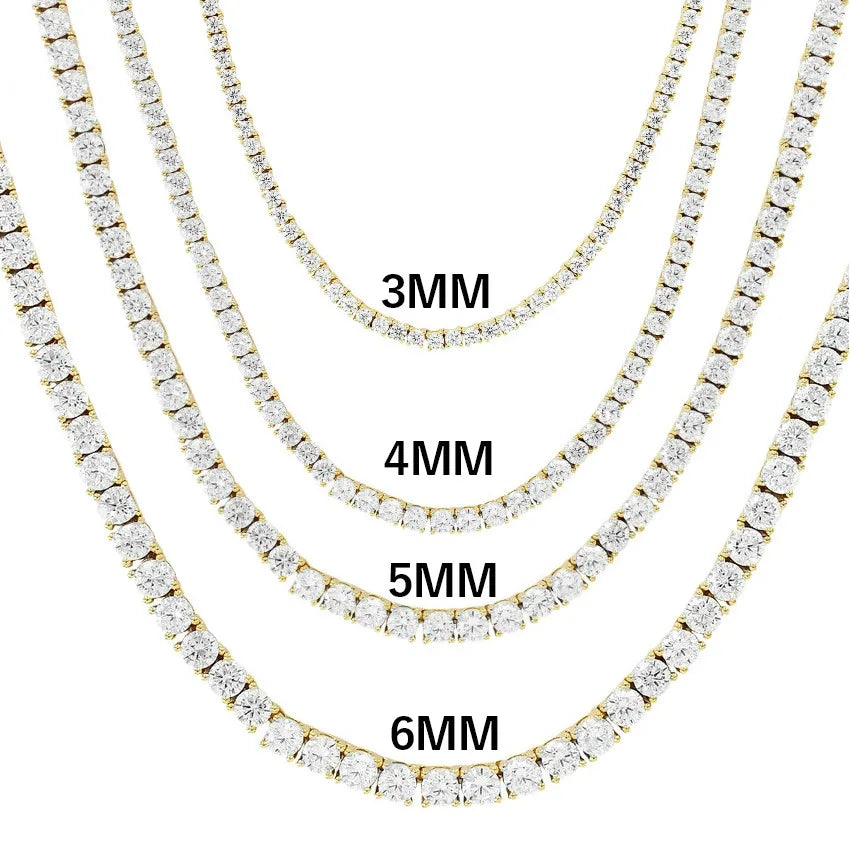 Spring Clasp Tennis Chain Gold
