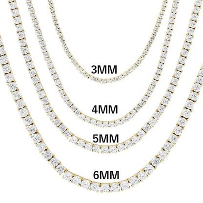 Spring Clasp Tennis Chain Gold
