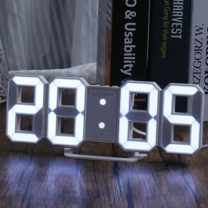 3D LED Digital Clock Wall Decoration Glow Night