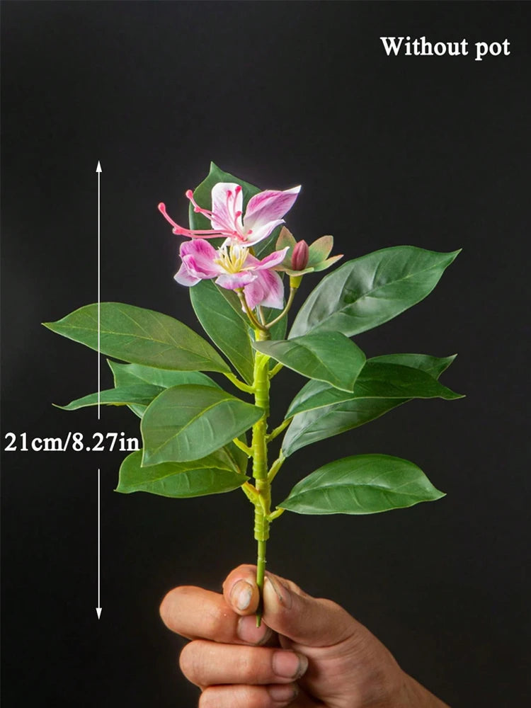 21-40cm Artificial Azaleas Plants Fake Rubber Tree