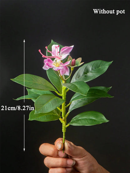 21-40cm Artificial Azaleas Plants Fake Rubber Tree