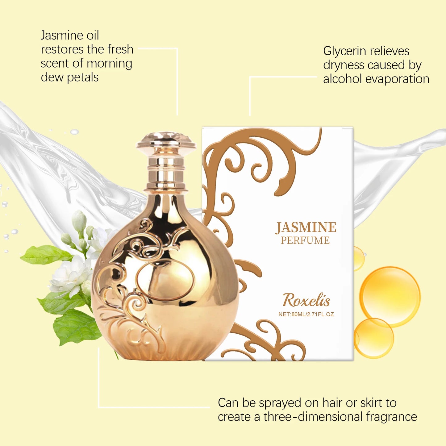 Jasmine Perfume Long-Lasting Fragrance to Enhance Elegant Women