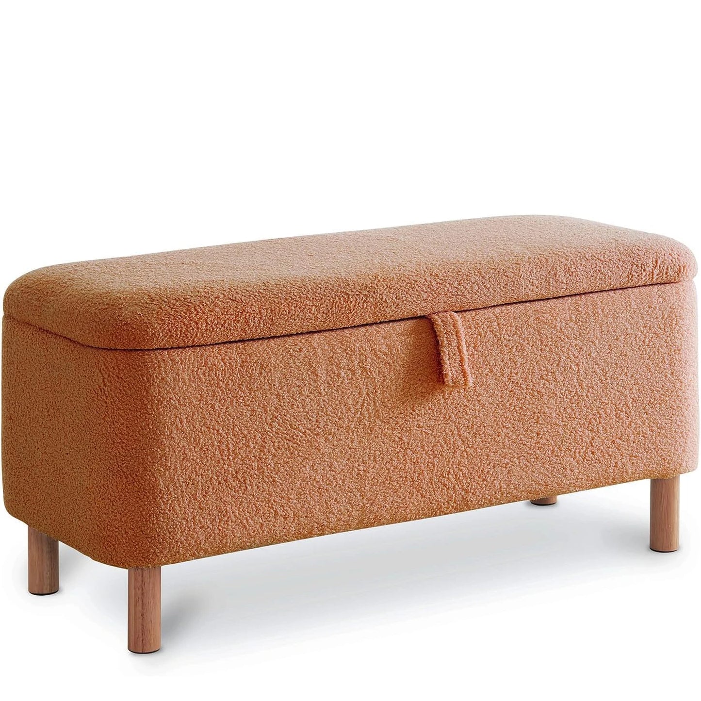 39.5" Boucle Storage Ottoman Bench for Bedroom