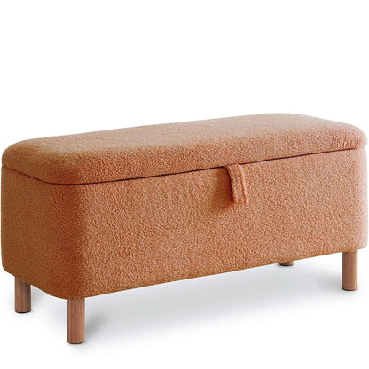 39.5" Boucle Storage Ottoman Bench for Bedroom