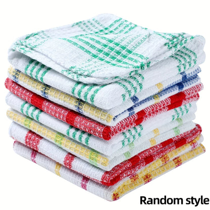 3/5/10/12pcs Plaid Kitchen Towels -