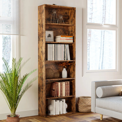 Floor Standing 6 Shelf Display Storage Shelves  Bookcase