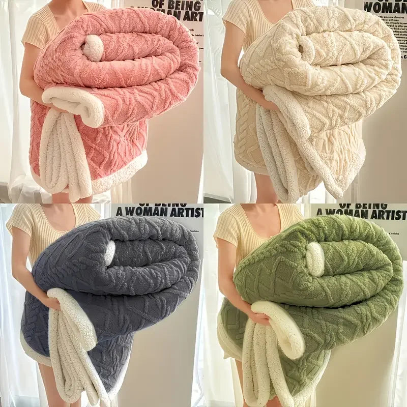 Sherpa Weighted Blanket 10lbs for Adults- Soft, Warm