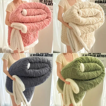 Sherpa Weighted Blanket 10lbs for Adults- Soft, Warm