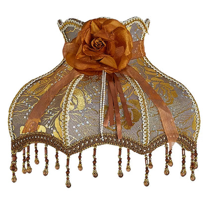 European Style Lampshade Vintage High-End Cloth Art Bead Lace