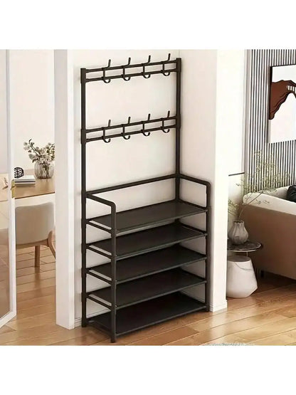 Insoles and shoe storage racks, & 5-tier hat rack with shelves -