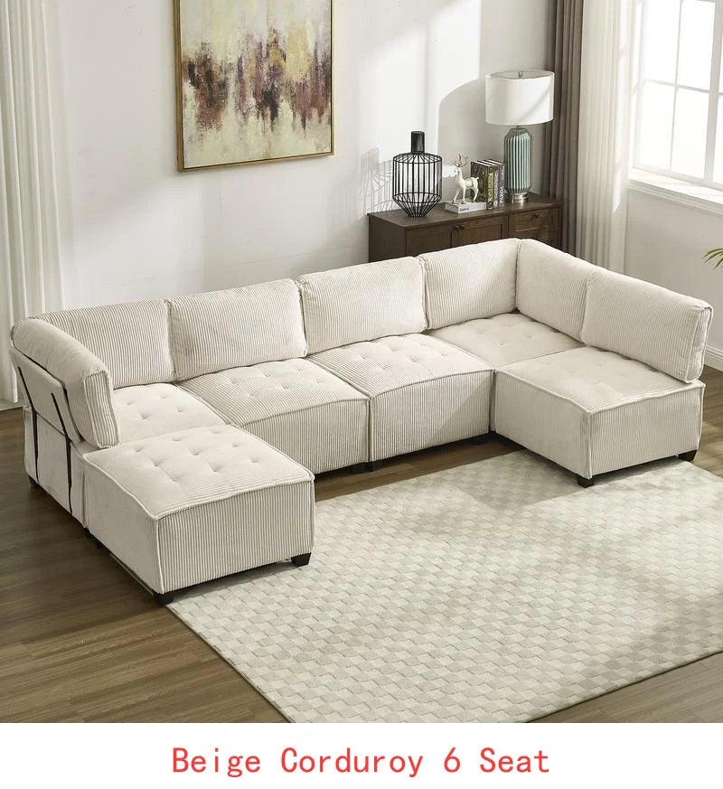 Modular Sectional Sofa With Reversible Chaise,