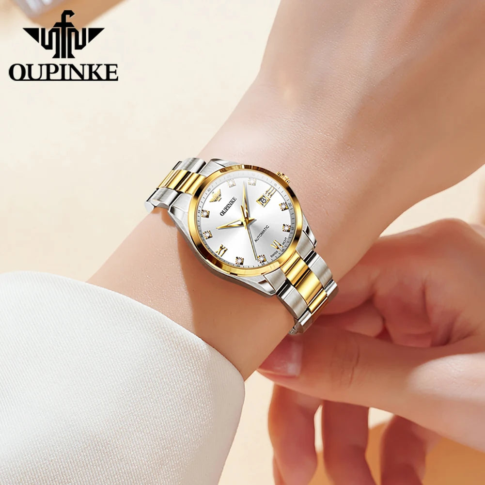 Original  Swiss Automatic Mechanical Watch  Real Diamond Sapphire