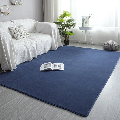 Pink Coral Velvet Carpet Living Room Short Plush Rug