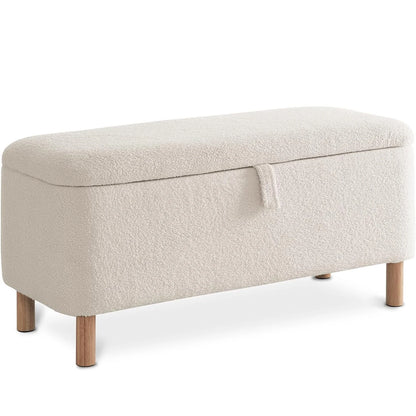 39.5" Boucle Storage Ottoman Bench for Bedroom
