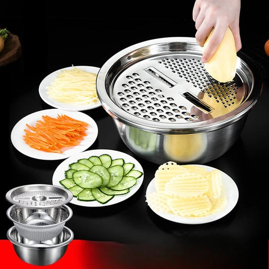 3PCS/1Set Vegetable Slicer, Stainless Steel