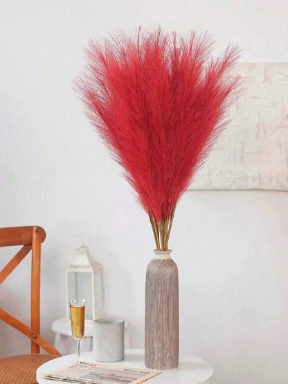 Artificial Tall Red Plush Faux Tree