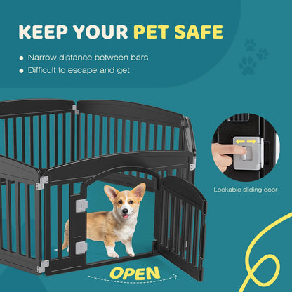 Playpen 6 Panel 24IN Expandable Durable Pet Fence for Medium Dogs