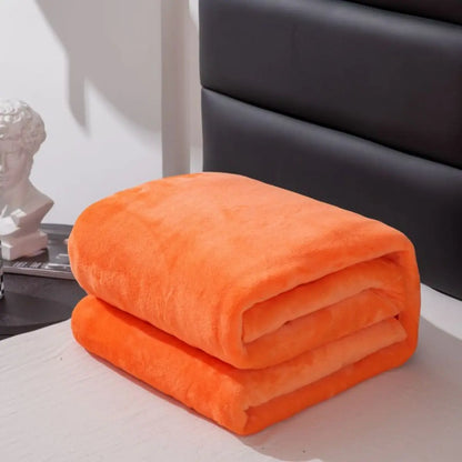 1pc, simple and plain plush blanket,