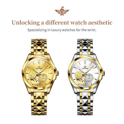 Women Watches Tungsten Steel Strip Real Gold Real Diamond
